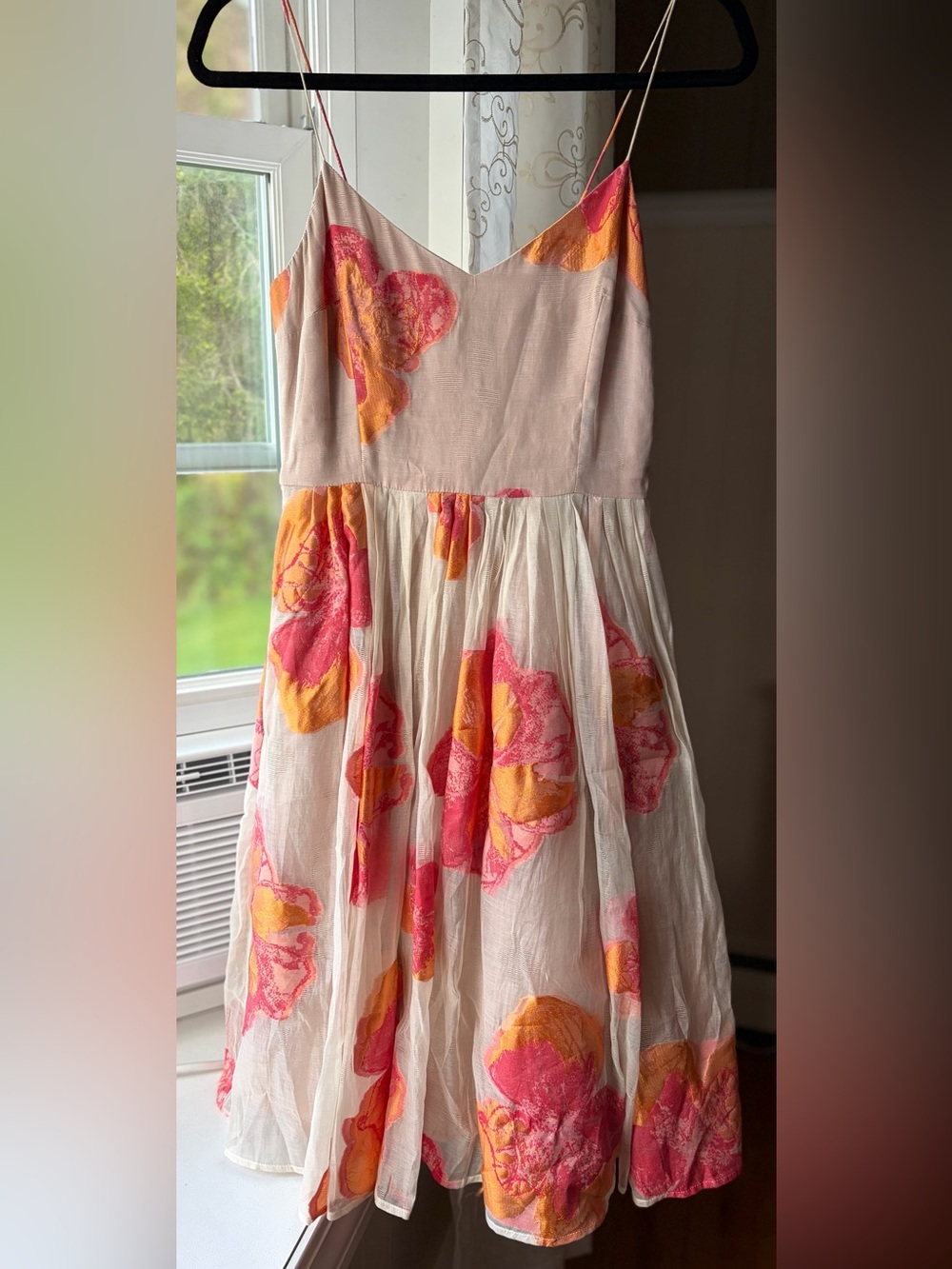 Tracy Reese Blazing Hibiscus Dress Colorful Balletcore Party Artsy Designer Sz 4 - Picture 2 of 8